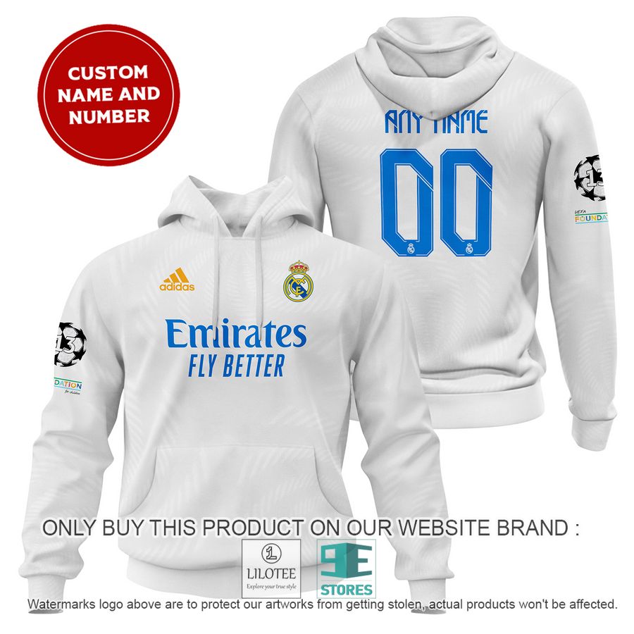 Personalized Real Madrid FC Emirates Fly Better white Shirt, Hoodie - LIMITED EDITION 16