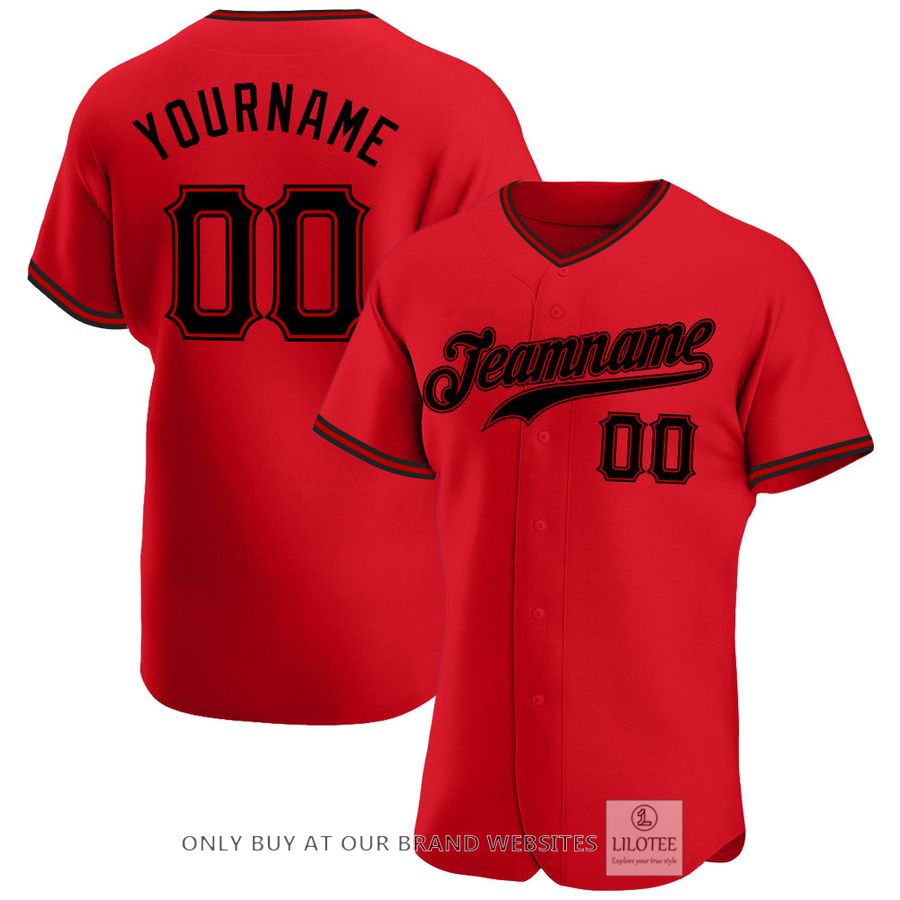 Personalized Red Black Baseball Jersey - LIMITED EDITION 6