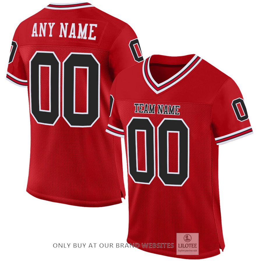 Personalized Red Black-White Football Jersey - LIMITED EDITION 24