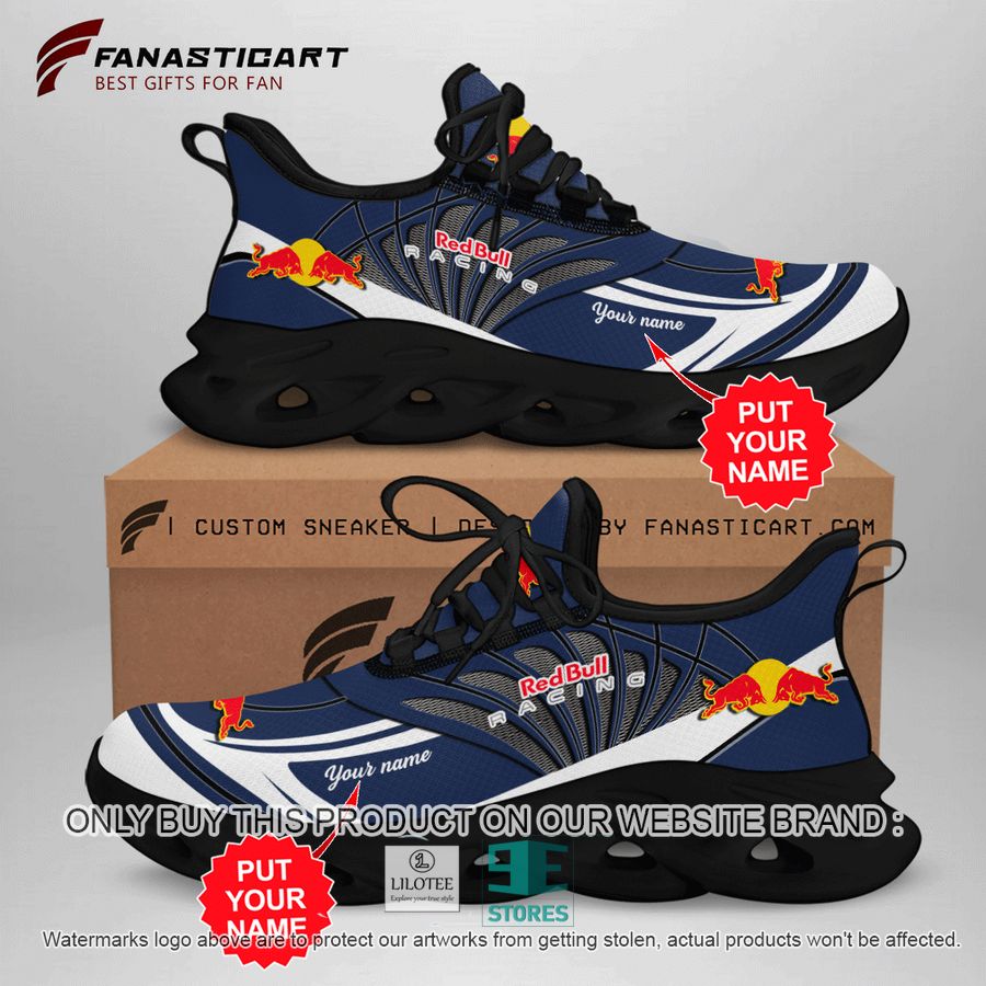 Personalized Red Bull Racing Navy Clunky Max Soul Shoes 8