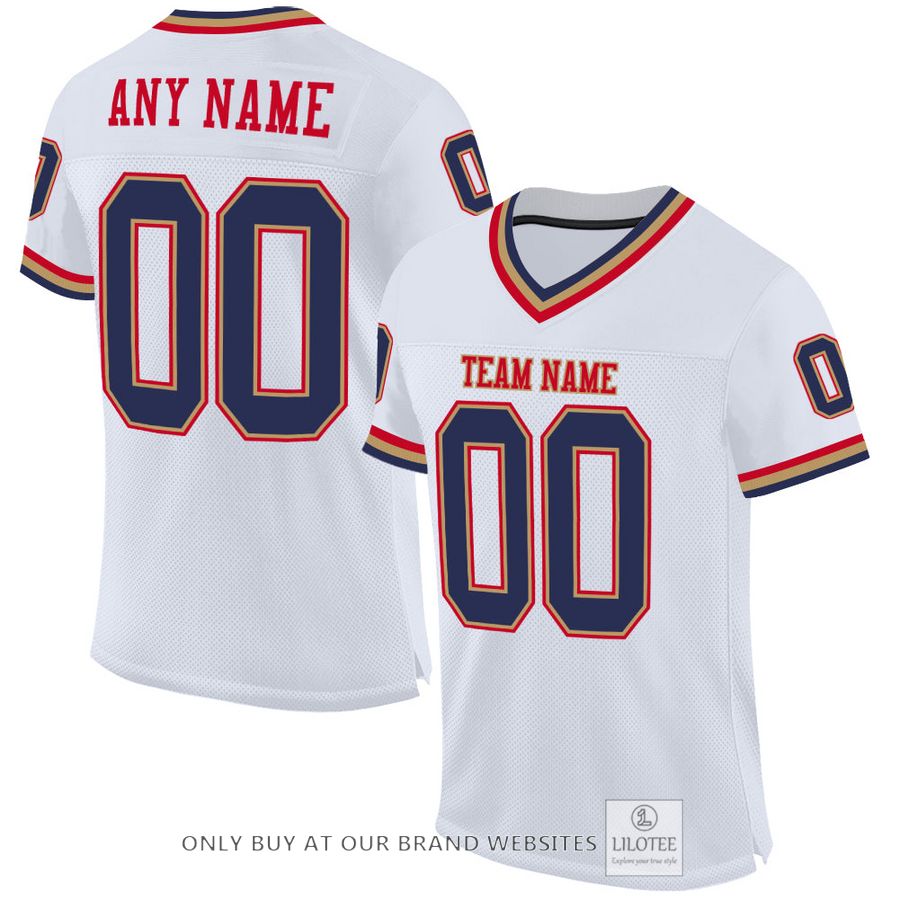 Personalized Red Navy White Football Jersey - LIMITED EDITION 32