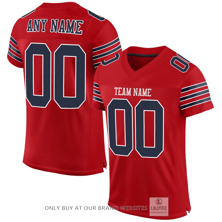Personalized Red Navy-White Football Jersey - LIMITED EDITION 32