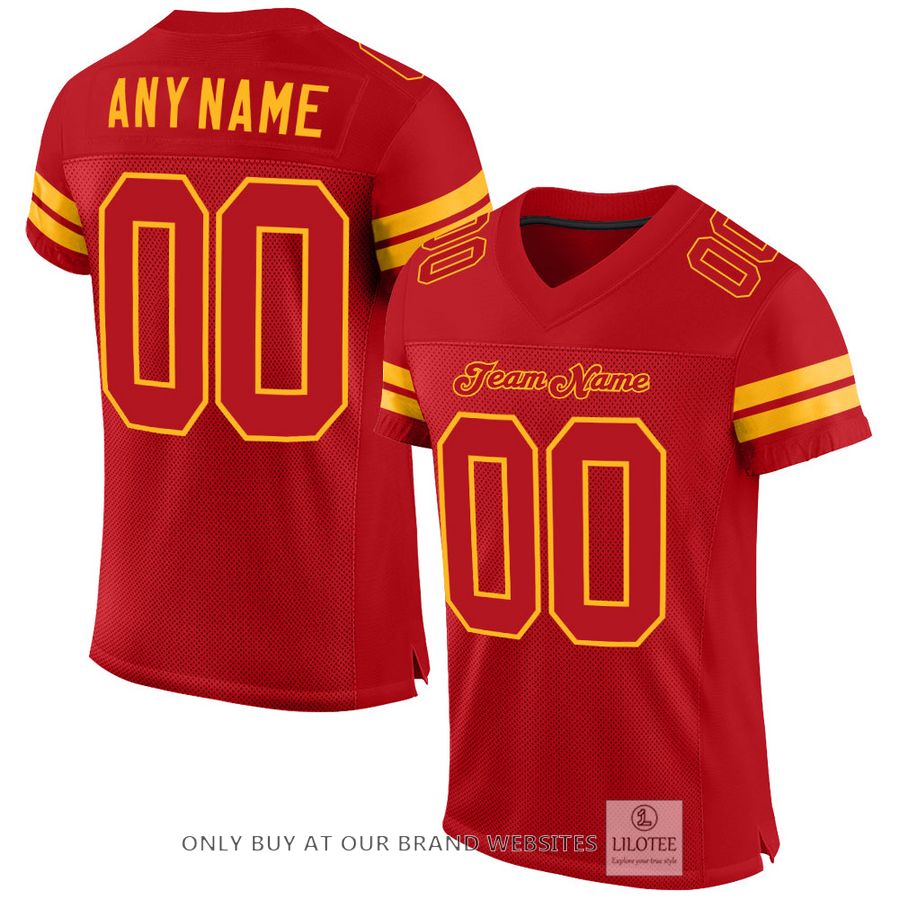 Personalized Red Red-Gold Football Jersey - LIMITED EDITION 32