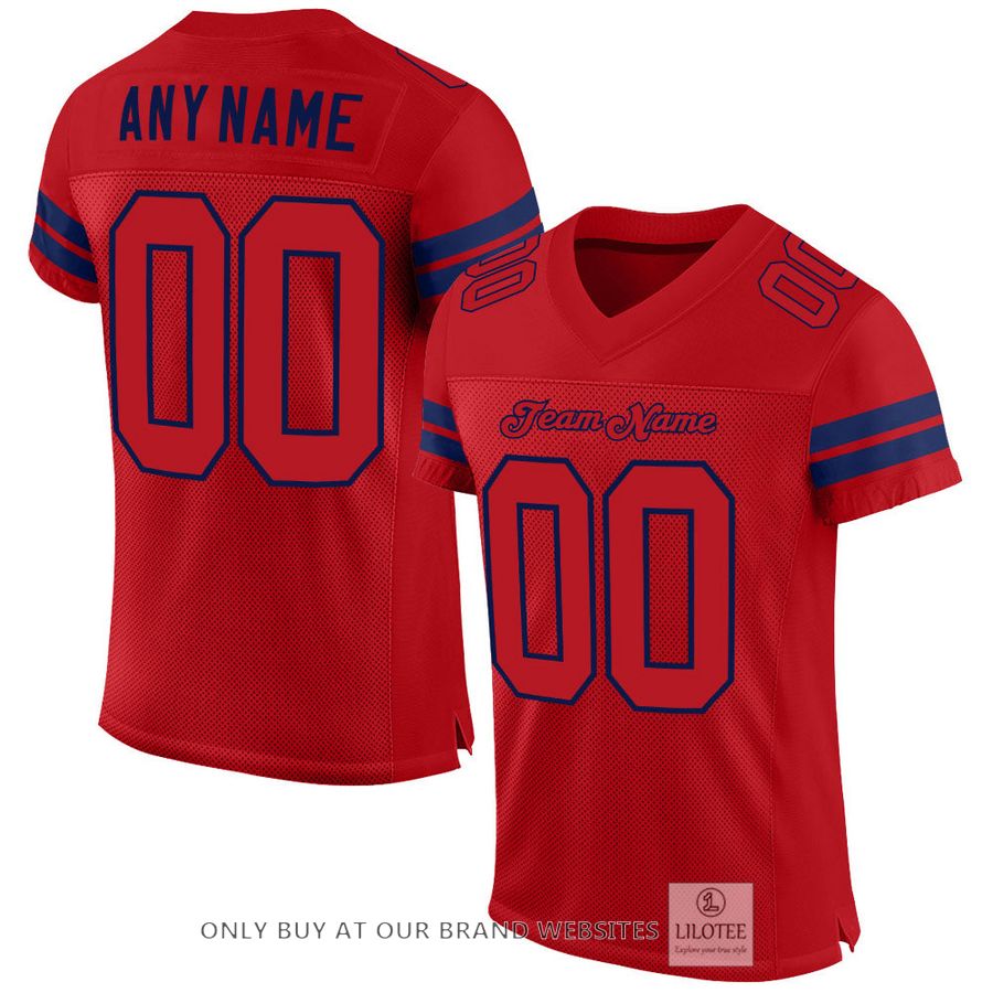 Personalized Red Red-Navy Football Jersey - LIMITED EDITION 33