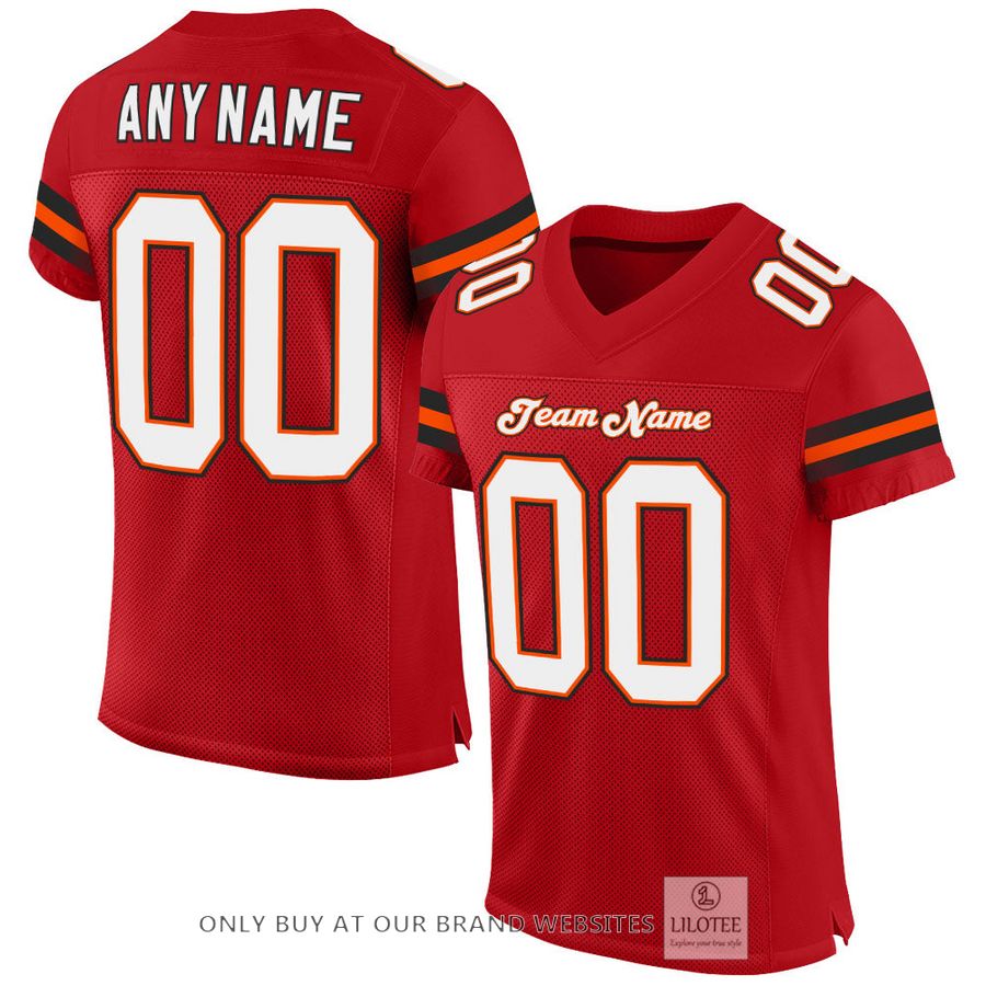 Personalized Red White-Orange Football Jersey - LIMITED EDITION 33