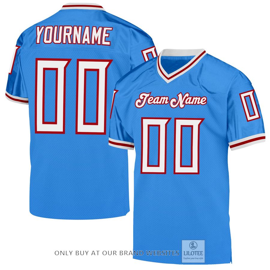 Personalized Red White Powder Blue Football Jersey - LIMITED EDITION 32