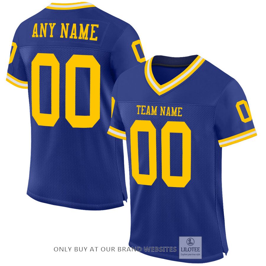 Personalized Royal Gold-White Football Jersey - LIMITED EDITION 32