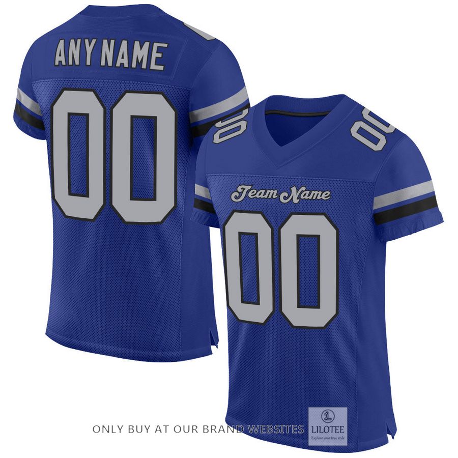Personalized Royal Gray-Black Football Jersey - LIMITED EDITION 17