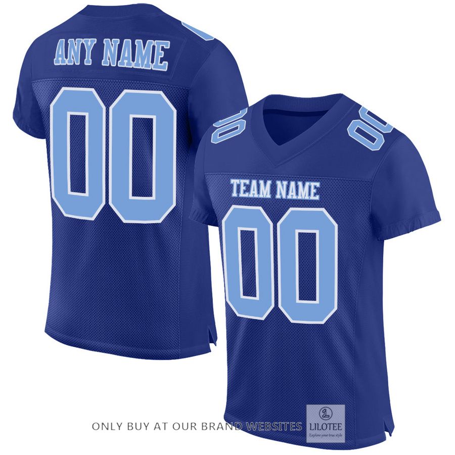 Personalized Royal Light Blue-White Football Jersey - LIMITED EDITION 17