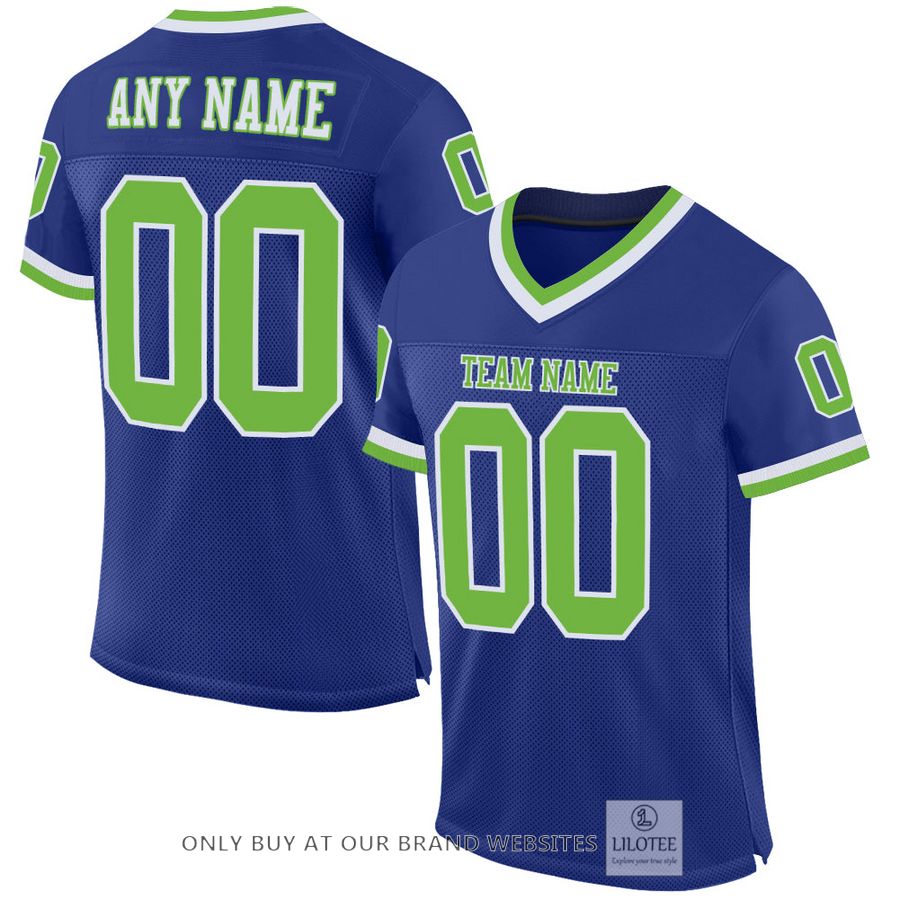 Personalized Royal Neon Green-White Football Jersey - LIMITED EDITION 17