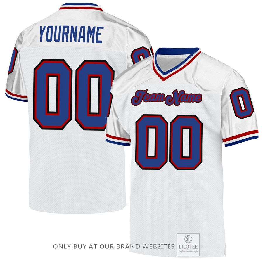 Personalized Royal-Red White Football Jersey - LIMITED EDITION 17