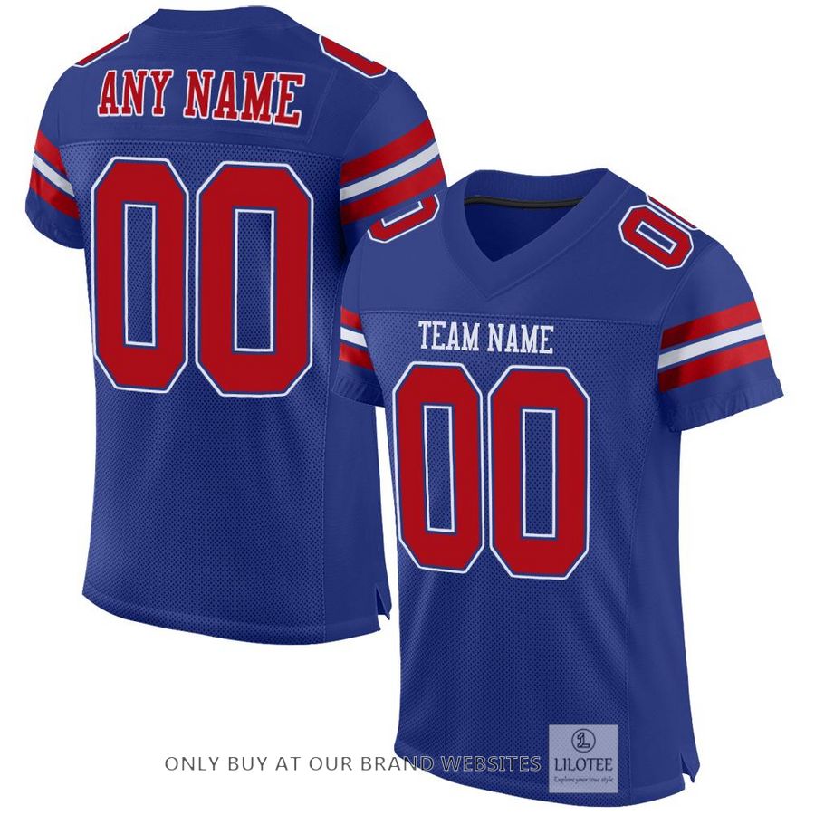 Personalized Royal Red White Football Jersey - LIMITED EDITION 7