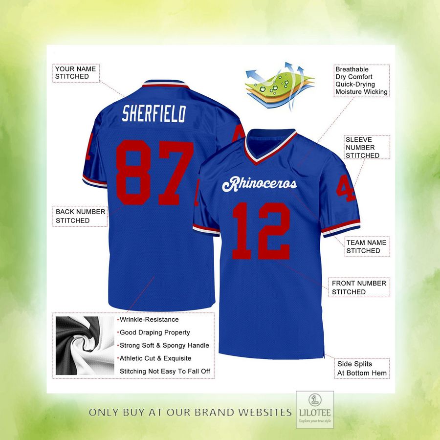 Personalized Royal Red-White Football Jersey - LIMITED EDITION 12 Personalized Royal Red-White Football Jersey - LIMITED EDITION - Image 12