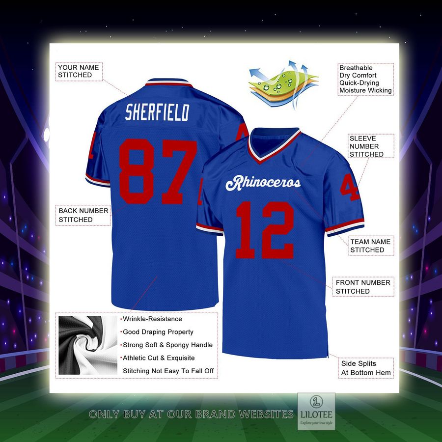 Personalized Royal Red-White Football Jersey - LIMITED EDITION 16 Personalized Royal Red-White Football Jersey - LIMITED EDITION - Image 16