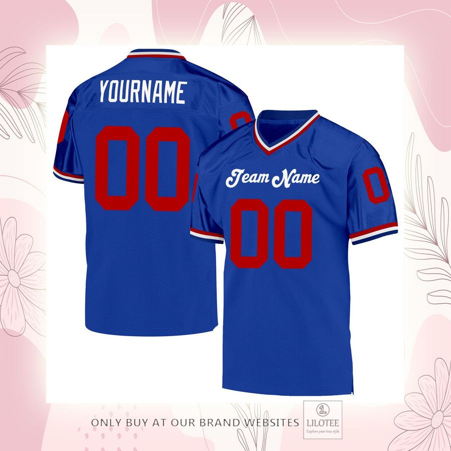 Personalized Royal Red-White Football Jersey - LIMITED EDITION 5 Personalized Royal Red-White Football Jersey - LIMITED EDITION - Image 5