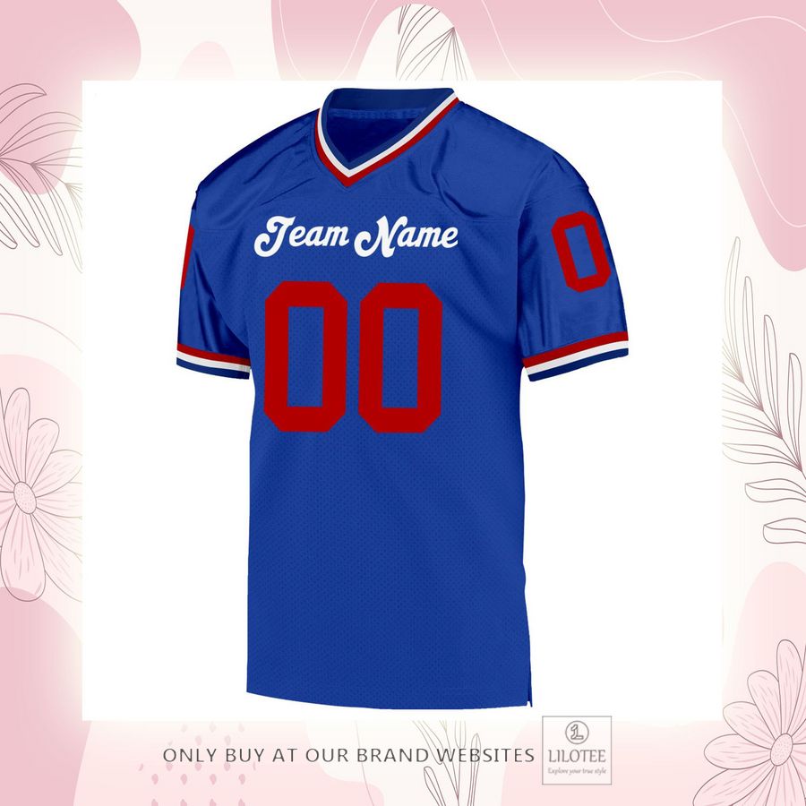 Personalized Royal Red-White Football Jersey - LIMITED EDITION 6 Personalized Royal Red-White Football Jersey - LIMITED EDITION - Image 6