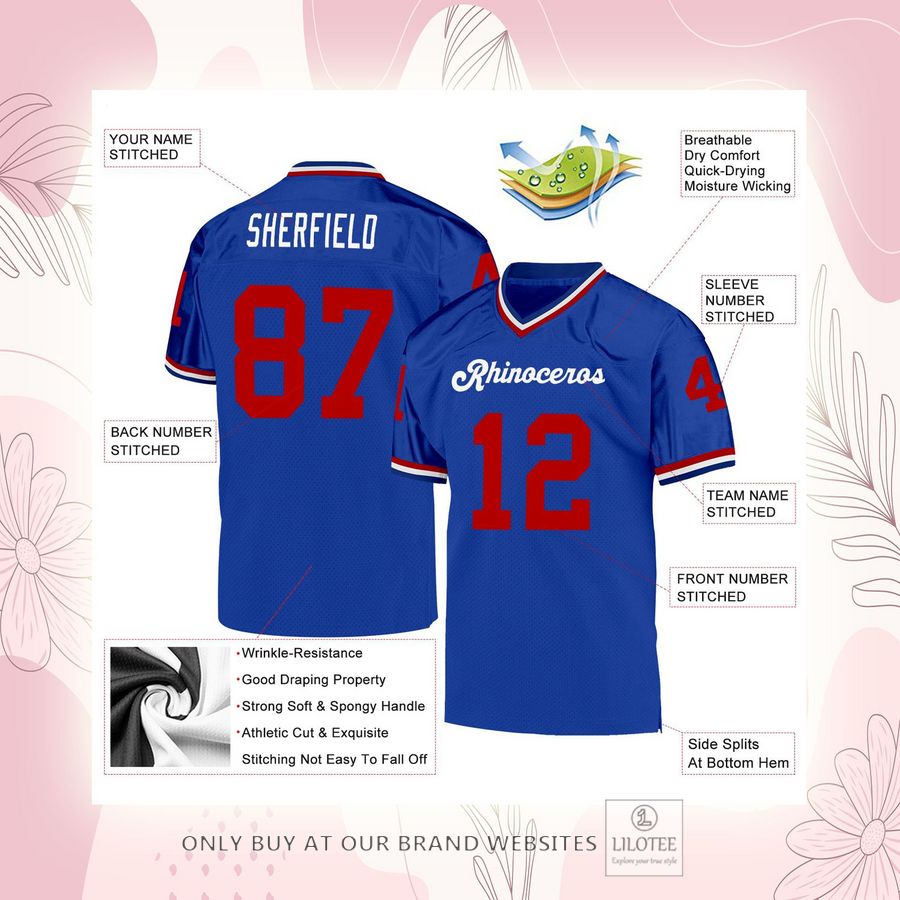 Personalized Royal Red-White Football Jersey - LIMITED EDITION 8 Personalized Royal Red-White Football Jersey - LIMITED EDITION - Image 8