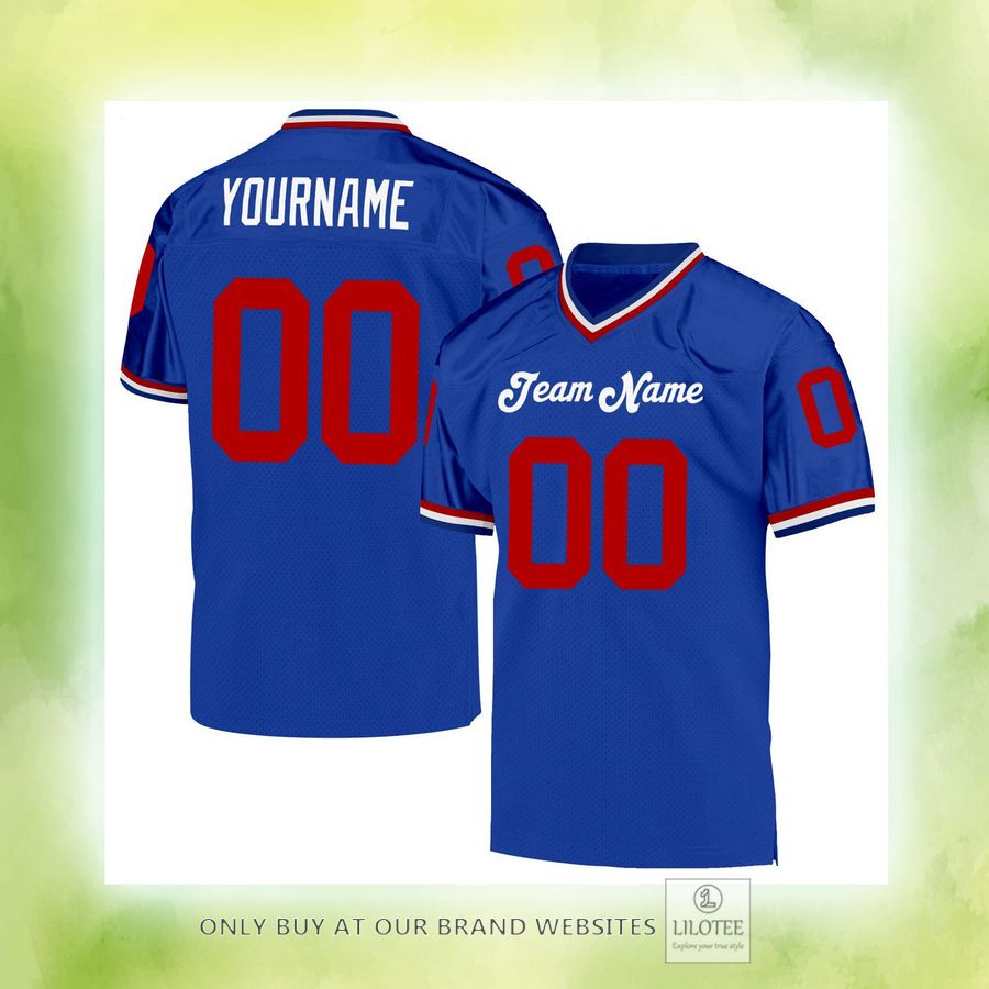 Personalized Royal Red-White Football Jersey - LIMITED EDITION 9 Personalized Royal Red-White Football Jersey - LIMITED EDITION - Image 9