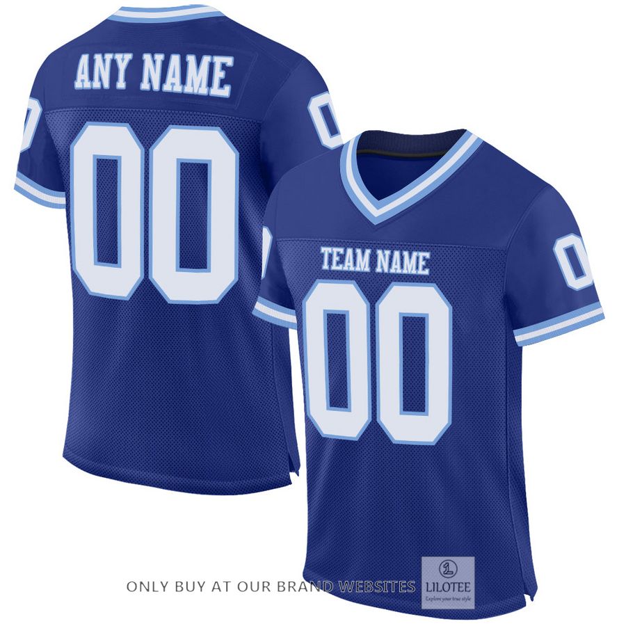 Personalized Royal White-Light Blue Football Jersey - LIMITED EDITION 33