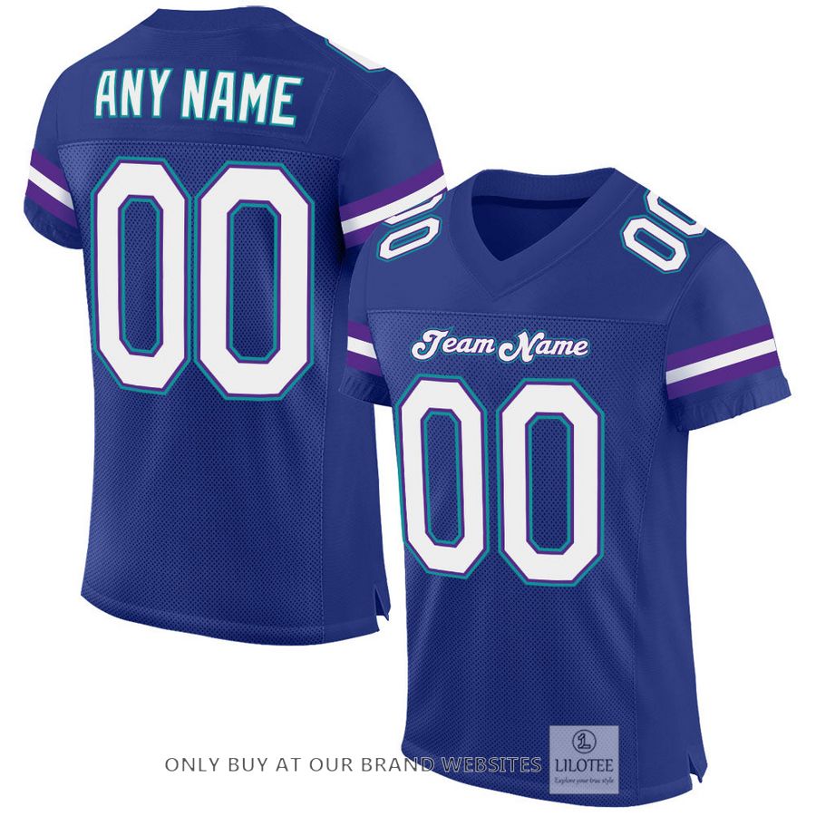 Personalized Royal White-Purple Football Jersey - LIMITED EDITION 16