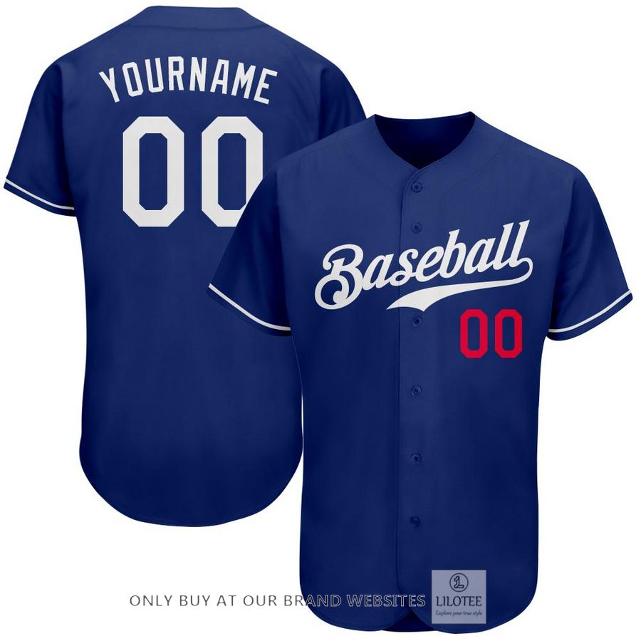 Personalized Royal White Red Baseball Jersey - LIMITED EDITION 9