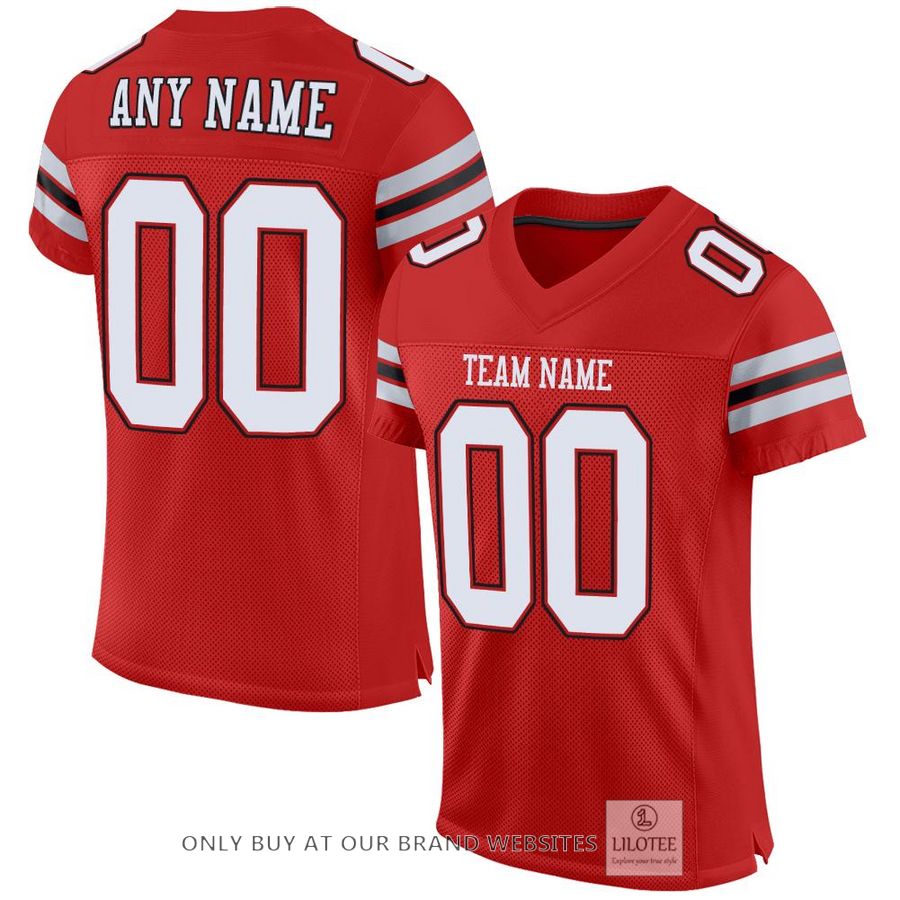 Personalized Scarlet White-Black Football Jersey - LIMITED EDITION 7