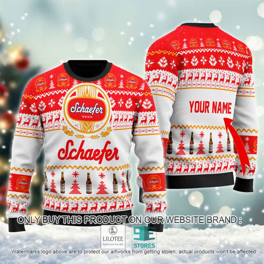 Personalized Schaefer Beer Ugly Christmas Sweater - LIMITED EDITION 8
