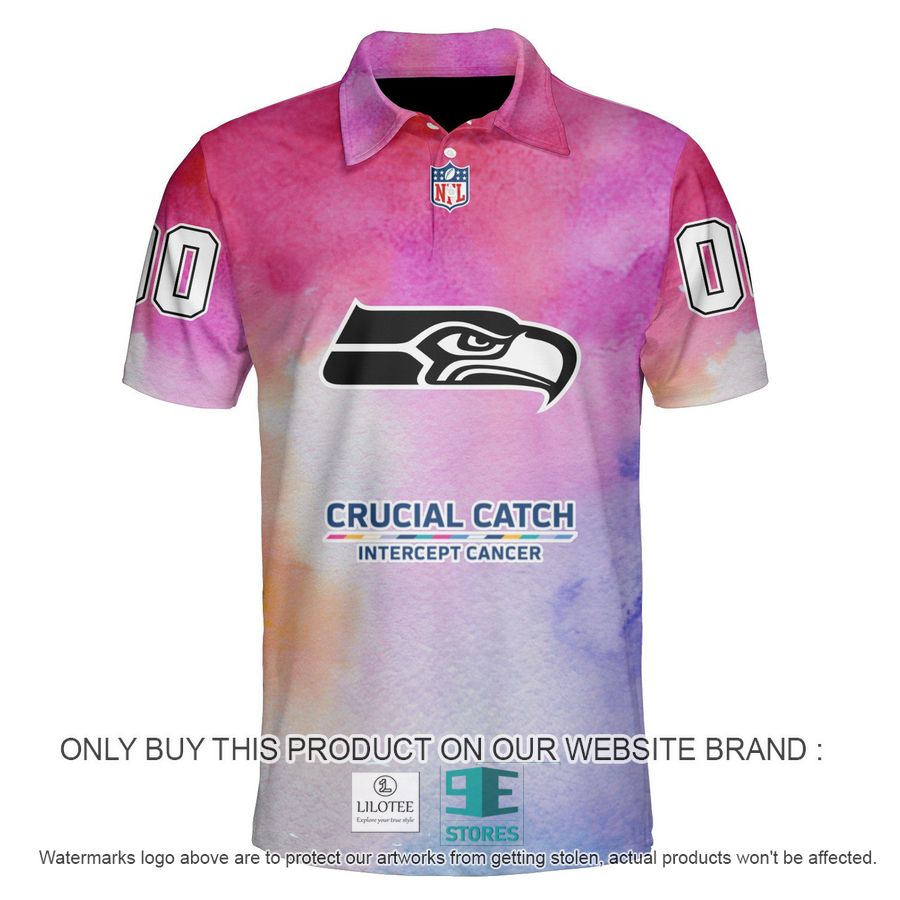 Personalized Seattle Seahawks Crucial Catch Polo Shirt 11