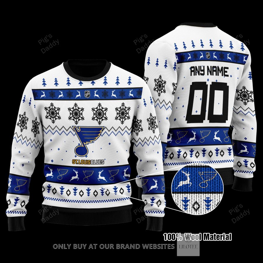Personalized St Louis Blues Wool Sweater 8