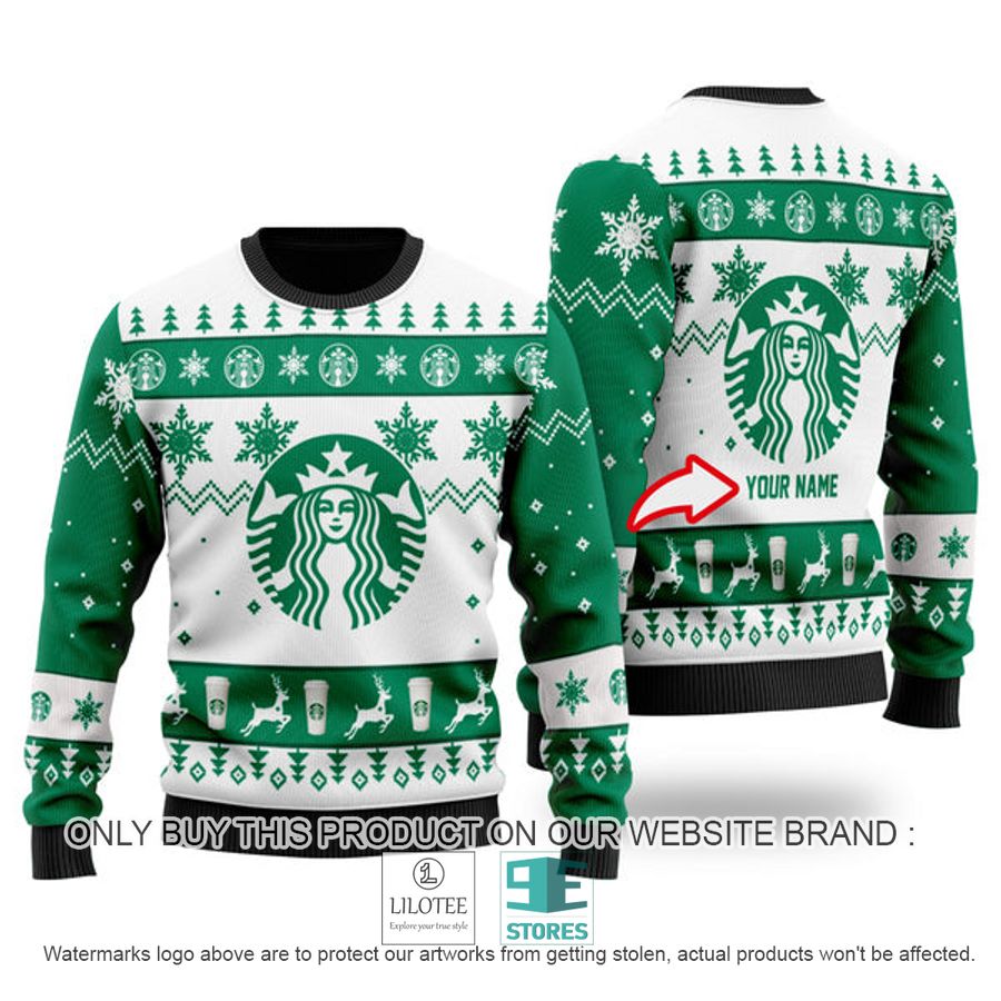 Personalized Starbucks Ugly Christmas Sweater - LIMITED EDITION 8