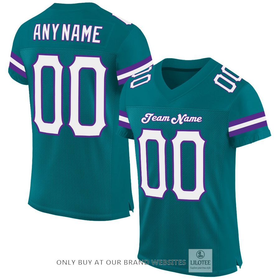 Personalized Teal White-Purple Football Jersey - LIMITED EDITION 17