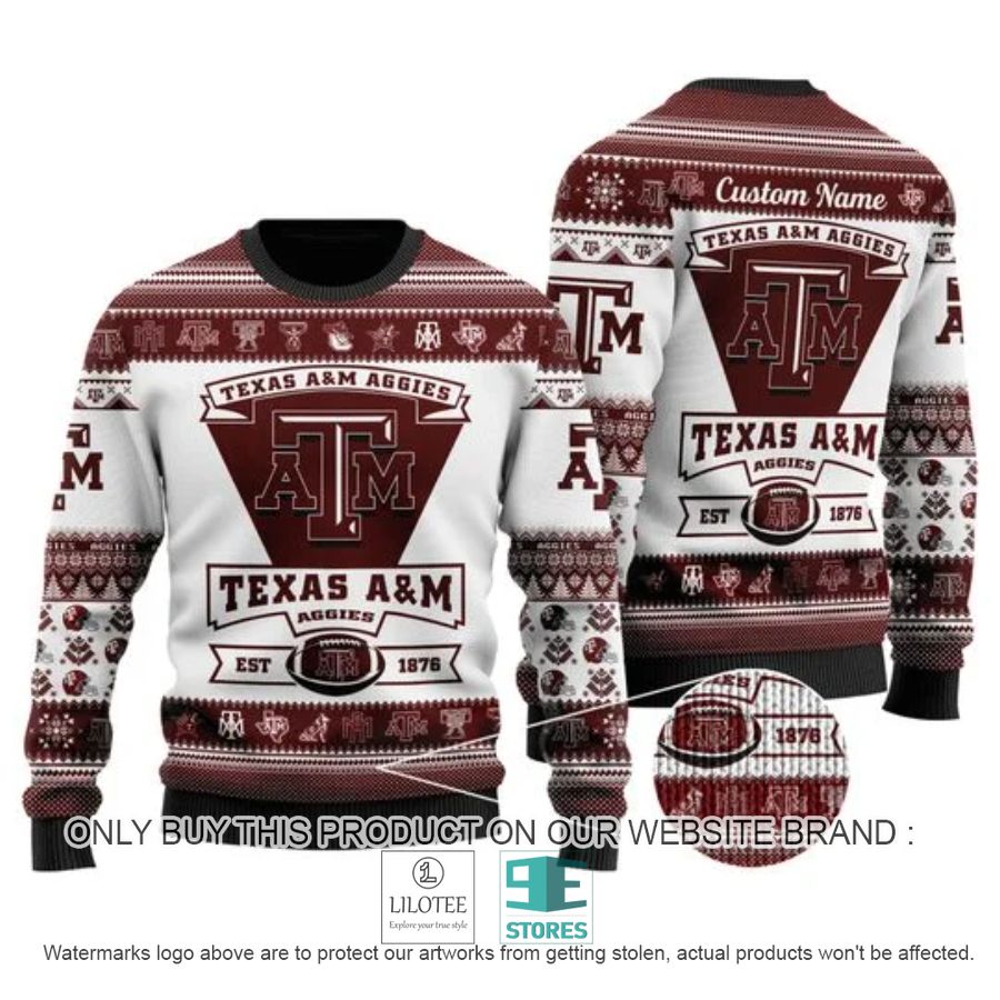 Personalized Texas A&M Aggies Football Ugly Chrisrtmas Sweater - LIMITED EDITION 8