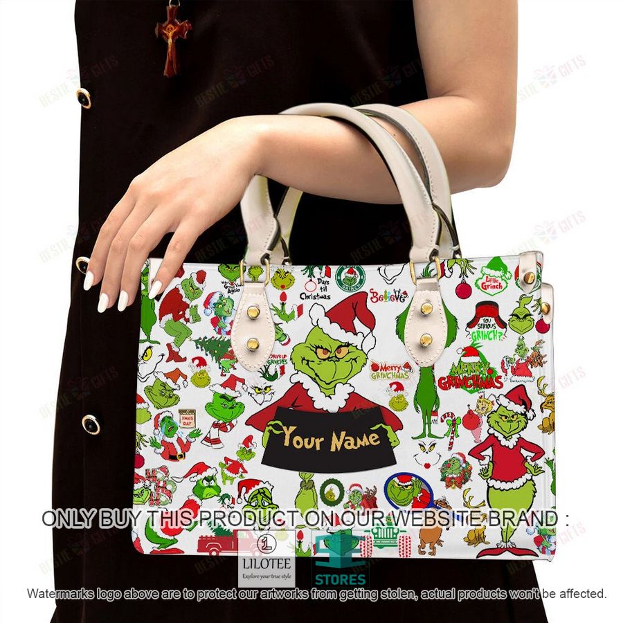 Personalized The Grinch Christmas Leather Bag - LIMITED EDITION 4