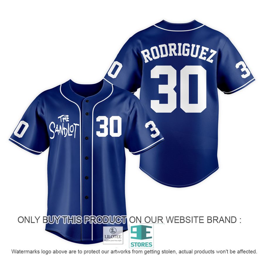 Personalized The Sandlot Blue Baseball Jersey 6