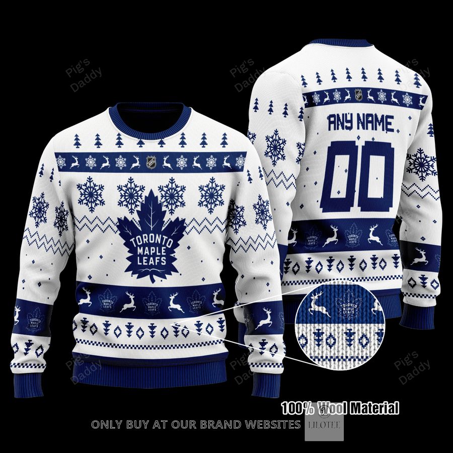 Personalized Toronto Maple Leafs Wool Sweater 8