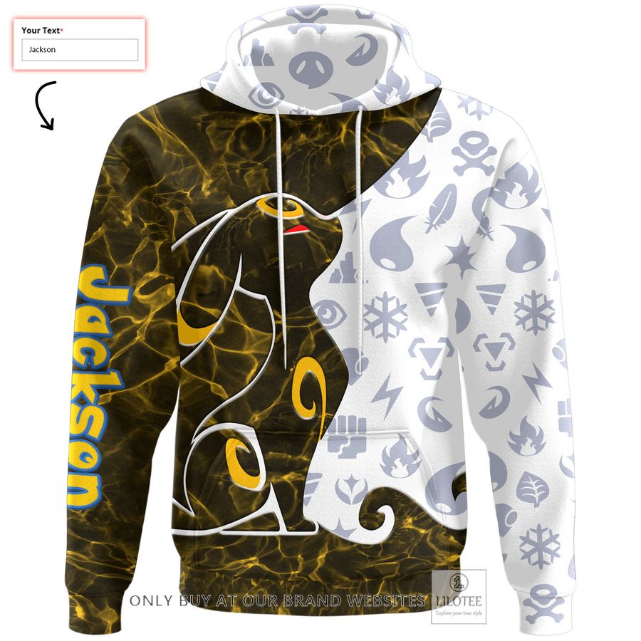 Alternative view of Personalized Tribal Eevee Umbreon Custom 3D Hoodie - LIMITED EDITION