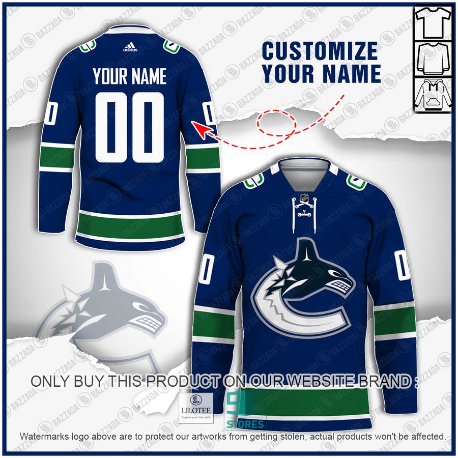 Personalized Vancouver Canucks NHL Hockey jersey 7