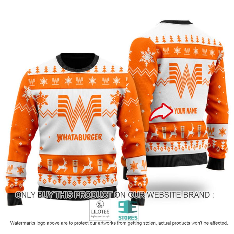 Personalized Whataburger Ugly Christmas Sweater - LIMITED EDITION 8