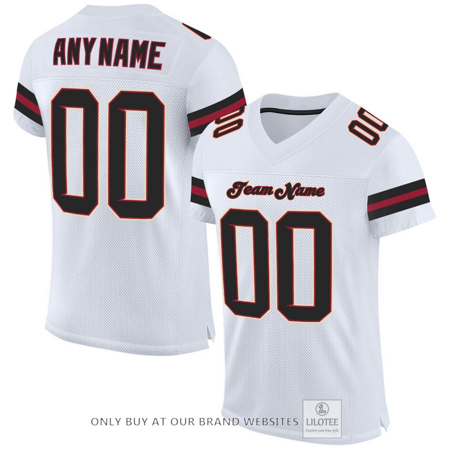 Personalized White Black-Cardinal Football Jersey - LIMITED EDITION 32