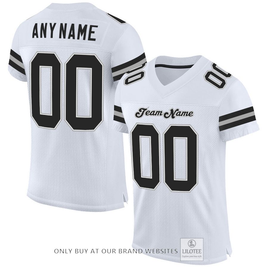 Personalized White Black-Gray Football Jersey - LIMITED EDITION 33
