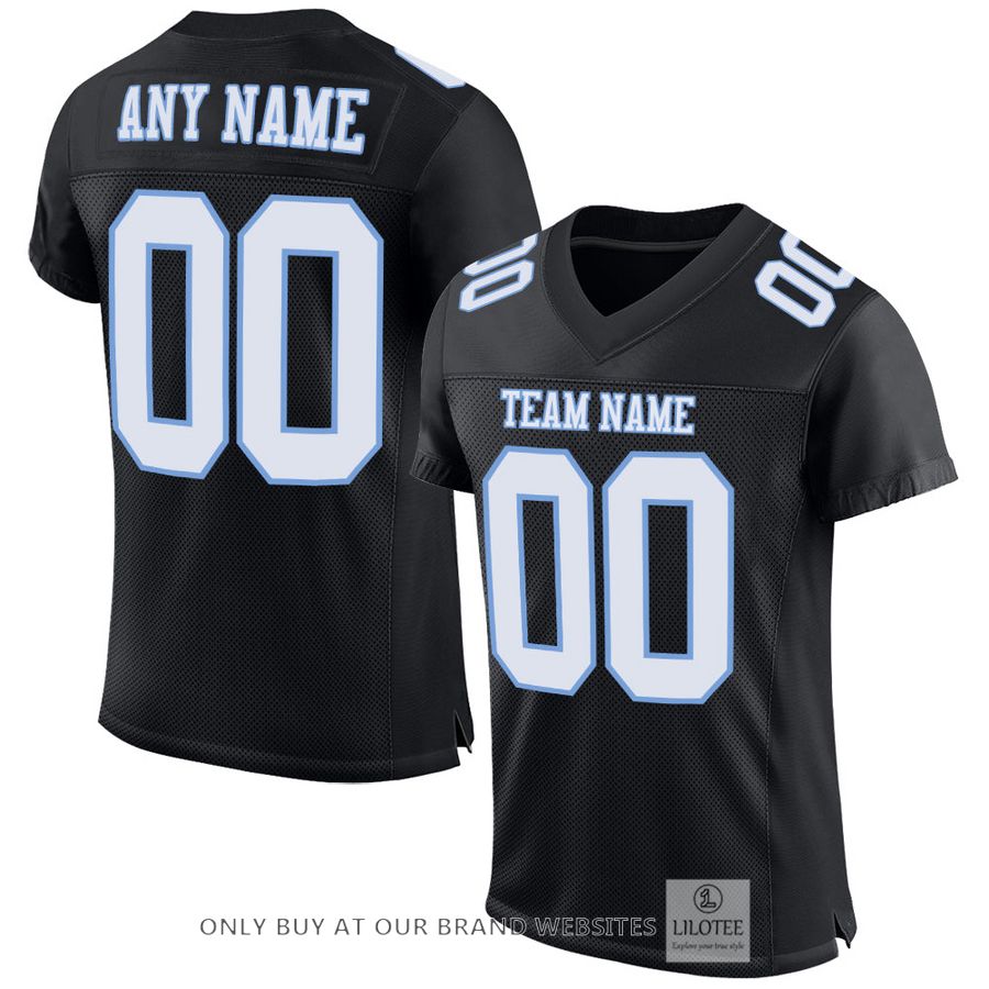Personalized White Light Blue Black Football Jersey - LIMITED EDITION 16