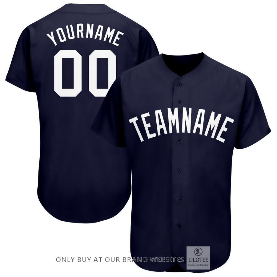 Personalized White Navy Baseball Jersey - LIMITED EDITION 6