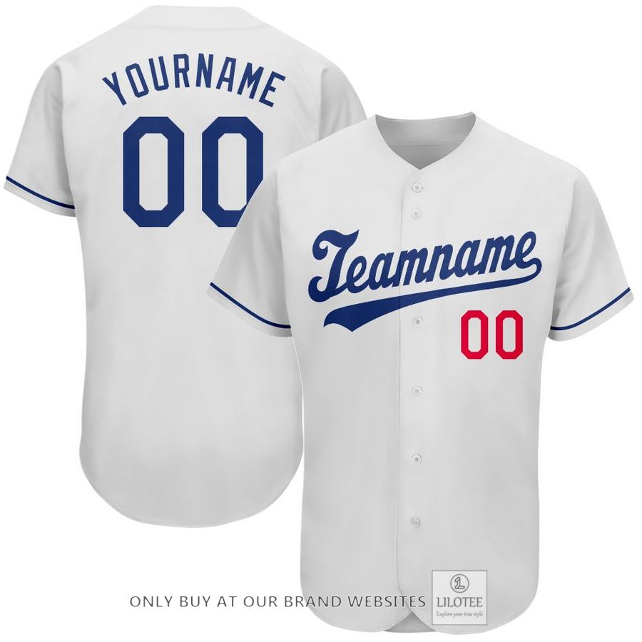 Personalized White Red Royal Baseball Jersey - LIMITED EDITION 6