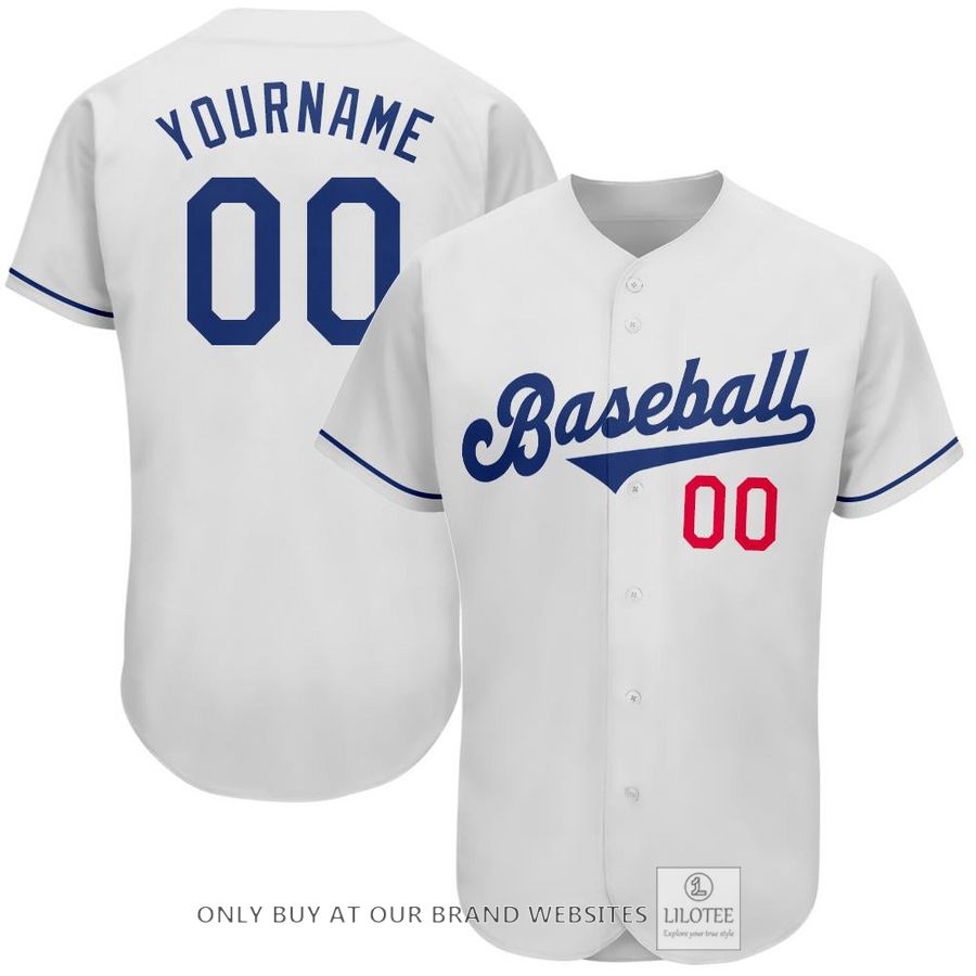 Personalized White Royal Red Baseball Jersey - LIMITED EDITION 6