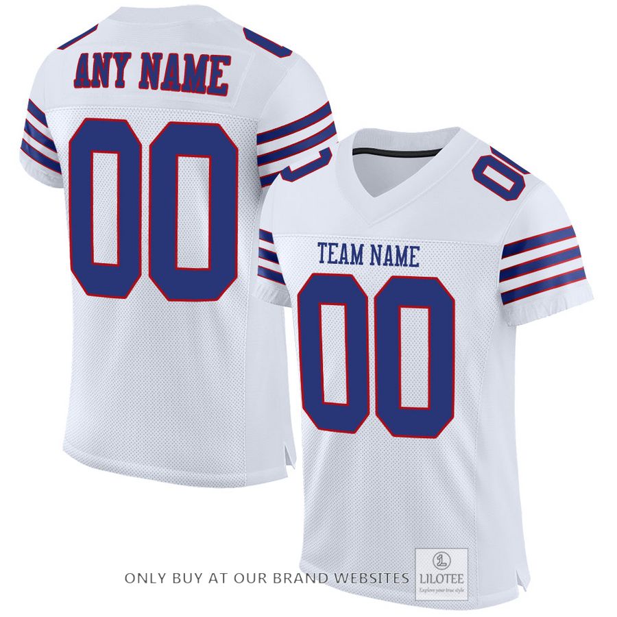 Personalized White Royal-Red Football Jersey - LIMITED EDITION 17