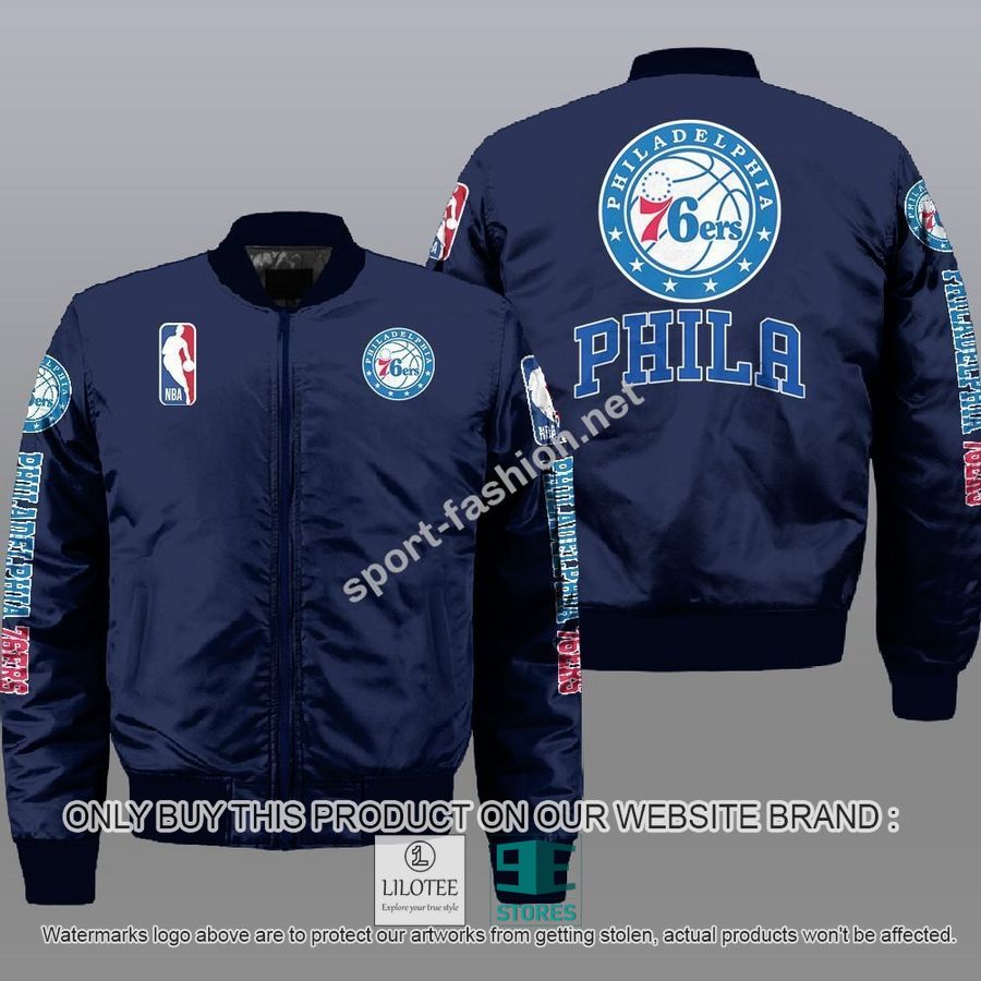 Alternative view of Philadelphia 76Ers NBA Bomber Jacket - LIMITED EDITION
