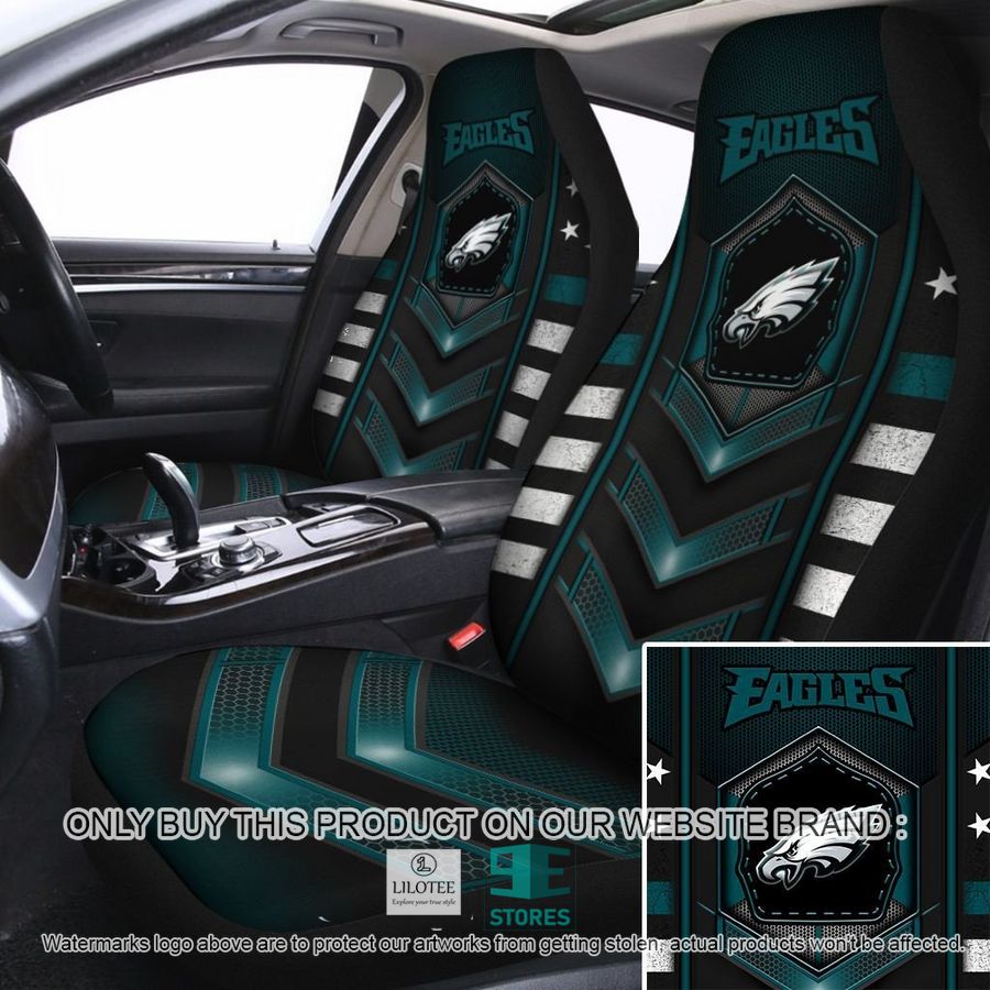 Philadelphia Eagles Electric Green Car Seat Covers 8