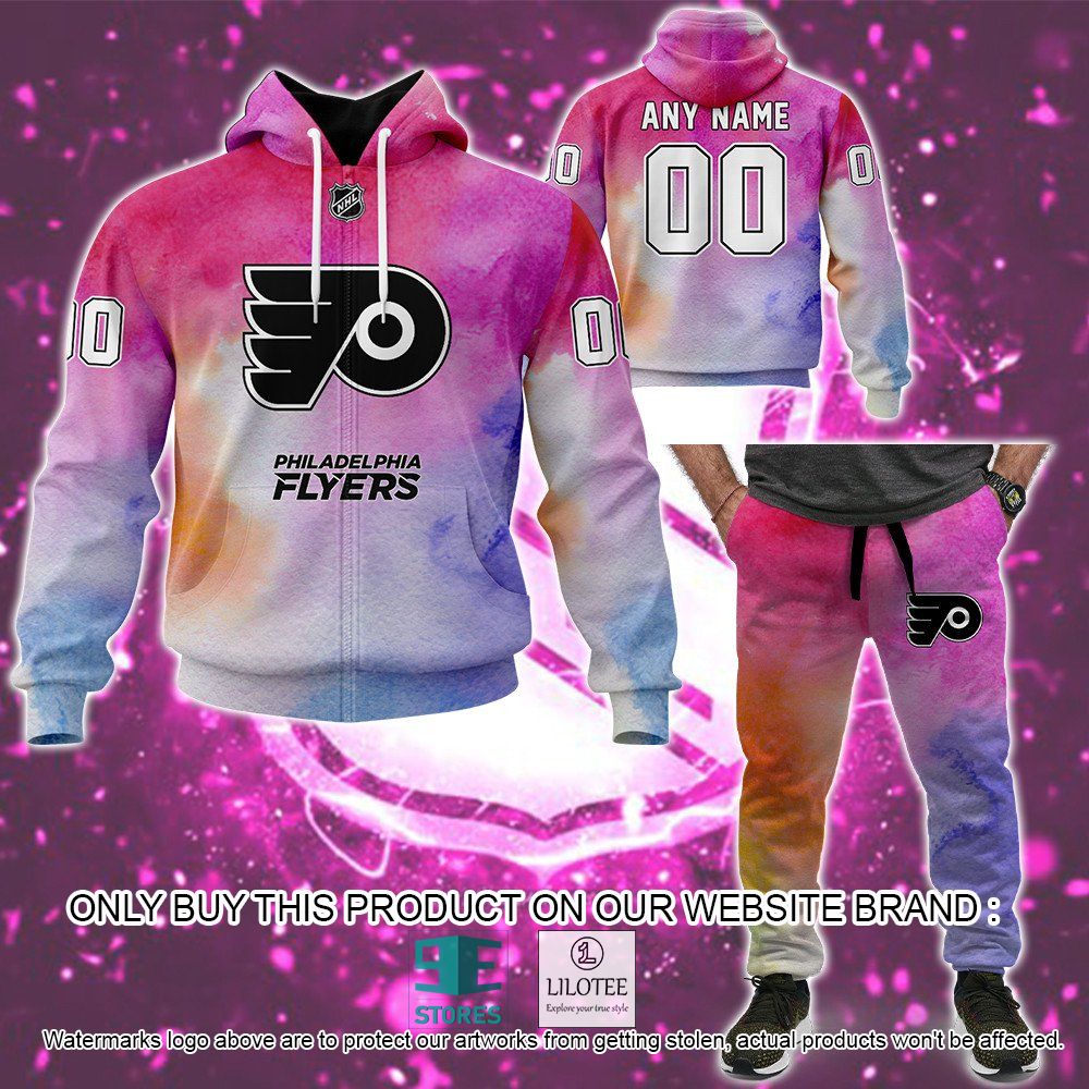 Philadelphia Flyers Breast Cancer Awareness Month Personalized 3D Hoodie, Shirt - LIMITED EDITION 44