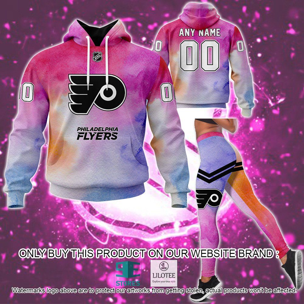 Philadelphia Flyers Breast Cancer Awareness Month Personalized Hoodie, Legging - LIMITED EDITION 12