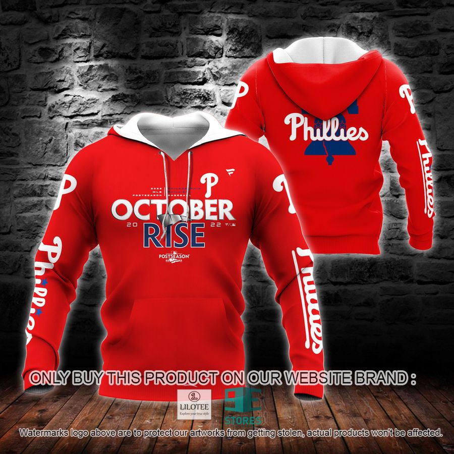 Philadelphia Phillies October Rise Red 3D All Printed Over Shirt, Hoodie 9